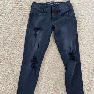 American Eagle black ripped jeans